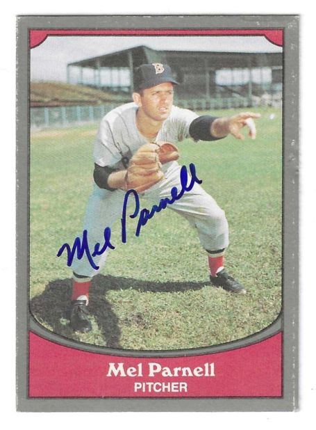 Signed  MEL PARNELL Boston Red Sox 1990 Pacific Legends Card