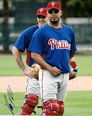AUTOGRAPHED  photo RONNY PAULINO Phillies