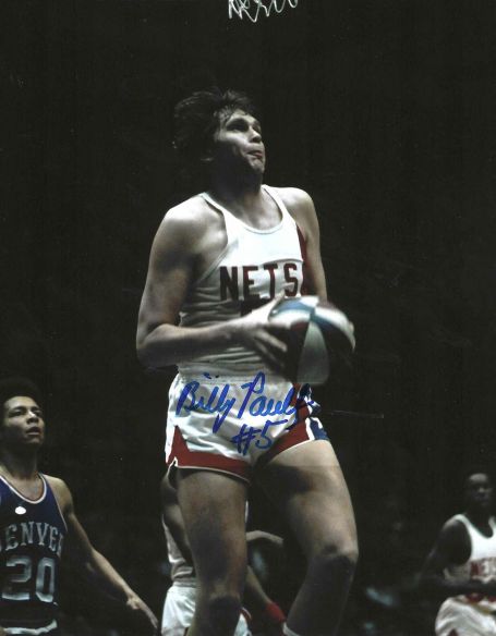 Autographed BILLY PAULTZ 8X10 New York Nets Photo