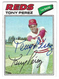 Autographed TONY PEREZ Cincinnati Reds 1977 Topps Card