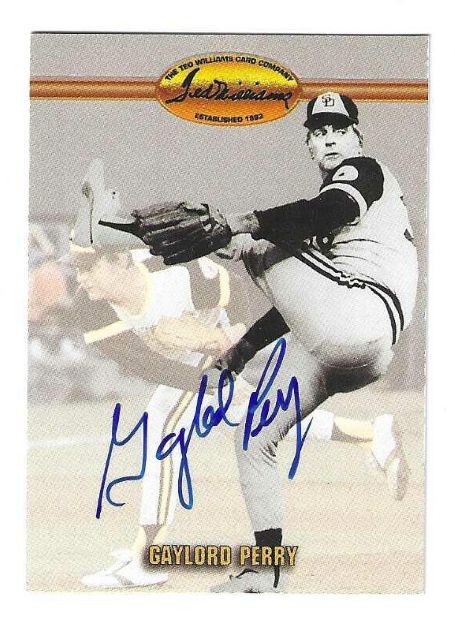 Autographed GAYLORD PERRY San Diego Padres 1993 Ted Williams Card Company Card