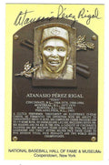 Autographed Tony Perez Hall of Fame Gold Plaque Postcard