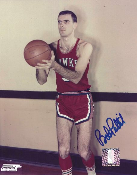Autographed BOB PETTIT 8x10 St. Louis Hawks Photo