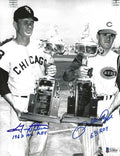 AUTOGRAPHED GARY PETERS White Sox & PETE ROSE Reds 8x10 Photo Beckett