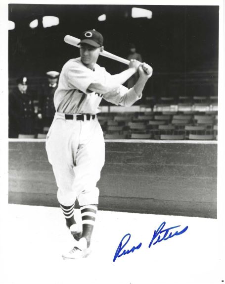 AUTOGRAPHED RUSS PETERS 8x10 Cleveland Indians Photo