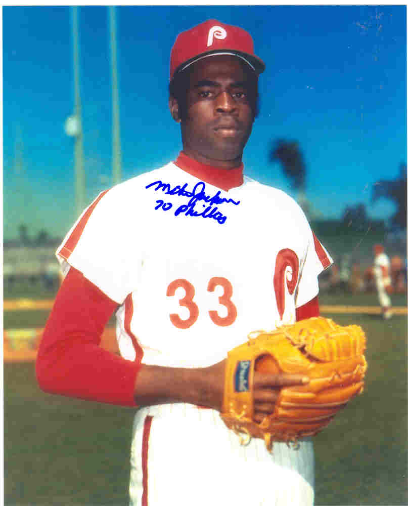AUTOGRAPHED MIKE JACKSON 8x10 Philadelphia Phillies Photo