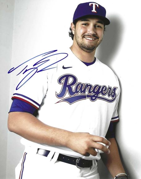 Autographed TYLER PHILLIPS 8X10 Texas Rangers Photo