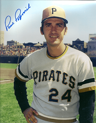AUTOGRAPHED  photo PAUL POPOVICH - Pittsburgh Pirates