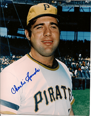 AUTOGRAPHED CHARLIE SANDS 8x10 Pittsburgh Pirates Photo