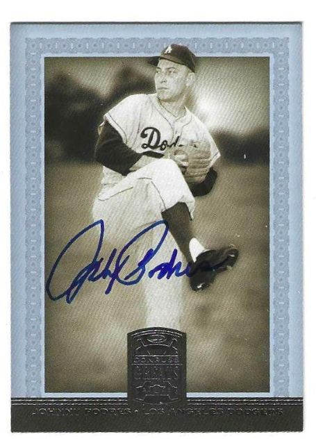 Autographed JOHNNY PODRES Los Angeles Dodgers 2005 Donruss Greats Card