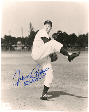 AUTOGRAPHED JOHNNY PODRES  Brooklyn Dodgers photo