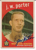 Autographed 1959 J. W. PORTER Topps Card