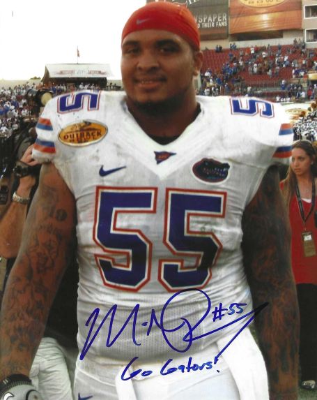 Autographed MIKE POUNCEY 8X10 Florida Gators Photo