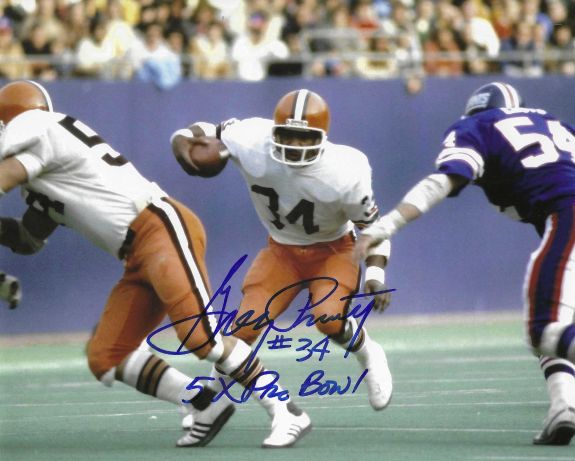 Autographed GREG PRUITT "5x Pro Bowl" 8X10 Cleveland Browns Photo