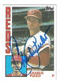 Autographed CHARLIE PULEO Cincinnati Reds 1984 Topps Card