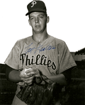 AUTOGRAPHED TOM QUALTERS 8x10 Philadelphia Phillies Photo