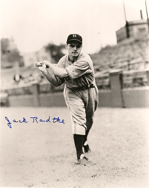 AUTOGRAPHED JACK RADTKE 8x10 Brooklyn Dodgers photo