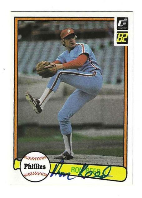 Autographed RON REED Philadelphia Phillies 1982 Donruss Card