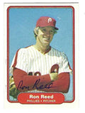 Autographed RON REED Philadelphia Phillies 1982 Fleer Card