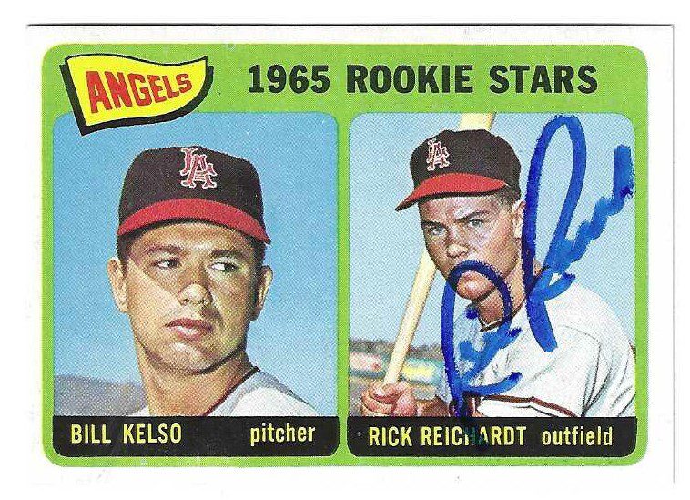 Autographed RICK REICHARDT California Angels 1965 Topps Card