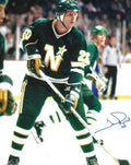 Autographed TOM REID 8X10 Minnesota North Stars Photo