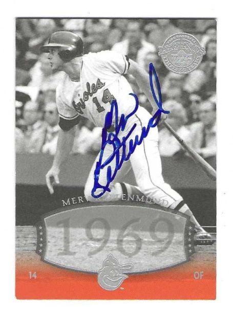 Autographed MERV RETTENMUND Baltimore Orioles 2004 Upper Deck Timeless Teams Card