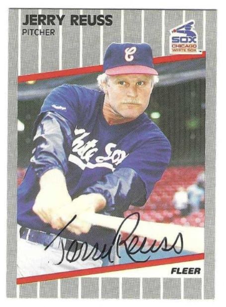 Autographed JERRY REUSS Chicago White Sox 1989 Fleer Card