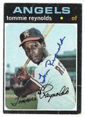 Autographed TOMMIE REYNOLDS California Angels 1971 Topps Card
