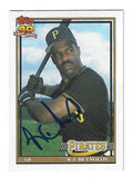 Autographed R.J. REYNOLDS Pittsburgh Pirates 1991 Topps Card