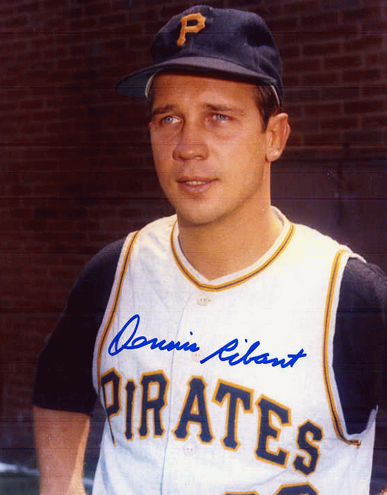AUTOGRAPHED DENNIS RIBANT 8X10 Pittsburgh Pirates Photo