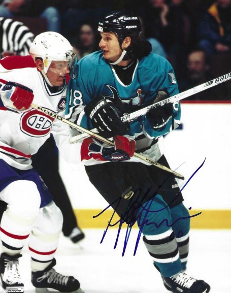 Autographed MIKE RICCI 8X10 San Jose Sharks Photo