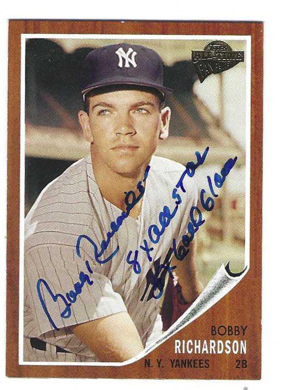 Autographed BOBBY RICHARDSON 2003 Topps All Time Fan Favorites Card
