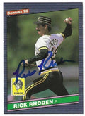 Autographed RICK RHODEN Pittsburgh Pirates 1986 Donruss Card