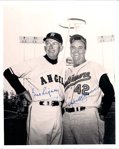 AUTOGRAPHED HANK BAUER & BILL RIGNEY photo  Baltimore Orioles