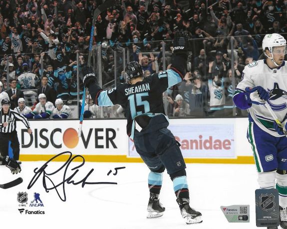 Autographed RILEY SHEAHAN Seattle Kraken 8x10 Photo Fanatics