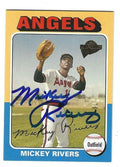Autographed MICKEY RIVERS California Angels 2004 Topps All Time Fan Favorites Card