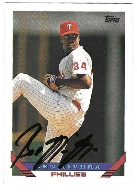 AUTOGRAPHED BEN RIVERA Philadelphia Phillies 1993 Topps Card