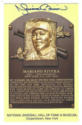 Autographed MARIANO RIVERA Hall of Fame HOF Gold Plaque Post card