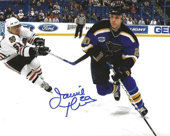 Autographed JAMIE RIVERS 8X10 St. Louis Blues Photo
