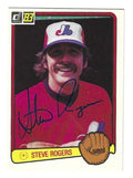 Autographed STEVE ROGERS Montreal Expos 1983 Donruss Card
