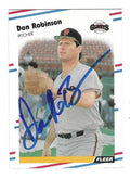 Autographed DON ROBINSON San Francisco Giants 1988 Fleer Card