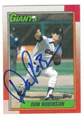 Autographed DON ROBINSON San Francisco Giants 1990 Topps Card