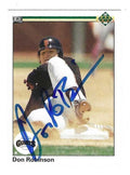Autographed DON ROBINSON San Francisco Giants 1990 Upper Deck Card