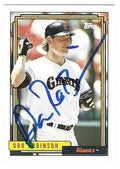Autographed DON ROBINSON San Francisco Giants 1992 Topps Card