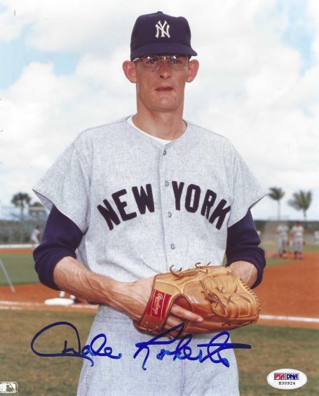 AUTOGRAPHED DALE ROBERTS 8x10 New York Yankees Photo PSA/DNA