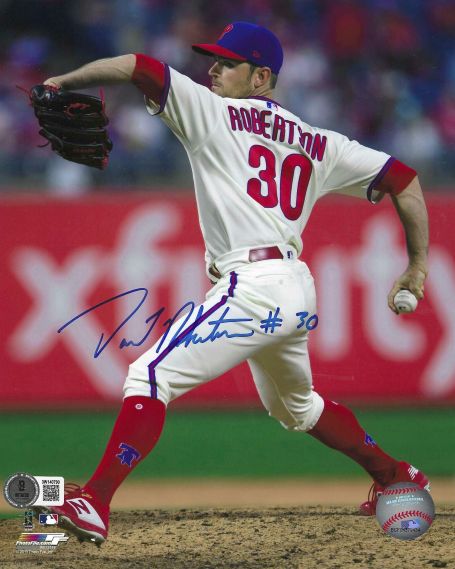 AUTOGRAPHED DAVID ROBERTSON 8x10 Philadelphia Phillies Photo Beckett