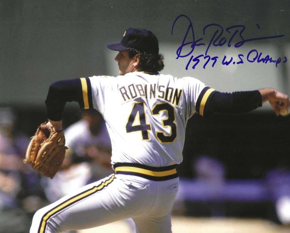 Autographed DON ROBINSON "1979 WS Champs" 8X10 Photo Pittsburgh Pirates