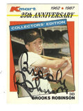 Autographed BROOKS ROBINSON Baltimore Orioles 1987 Topps KMART Card