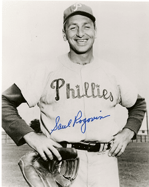 AUTOGRAPHED SAUL ROGOVIN 8x10 Philadelphia Phillies