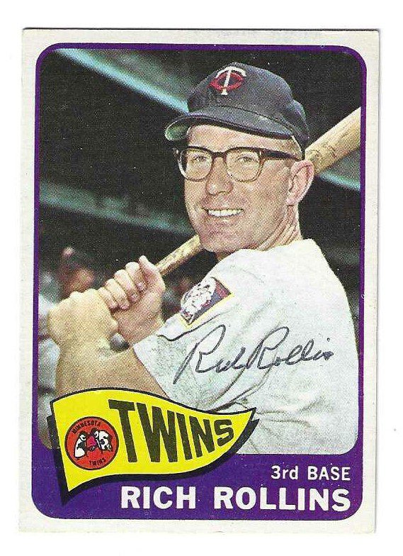 Autographed RICH ROLLINS Minnesota Twins 1965 Topps Card